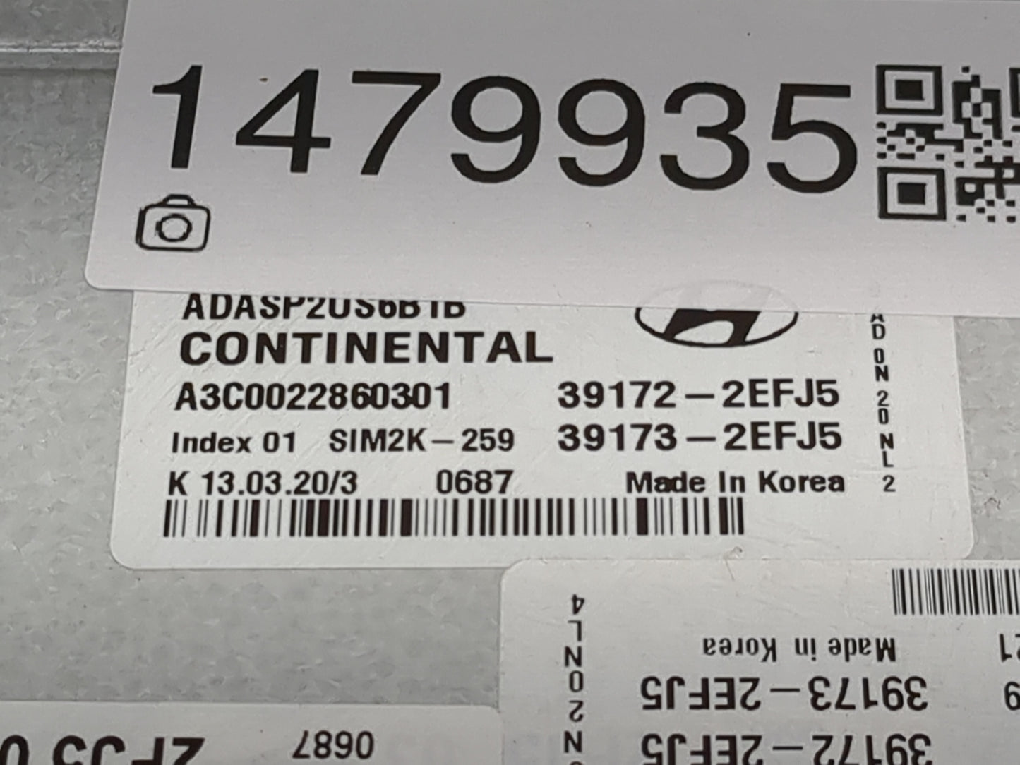 2020 Hyundai Elantra PCM Engine Control Computer ECU ECM PCU OEM P/N:39172-2EFJ5 39173-2EFJ5, ADASP2US6B5A, A3C0022860301 Fi