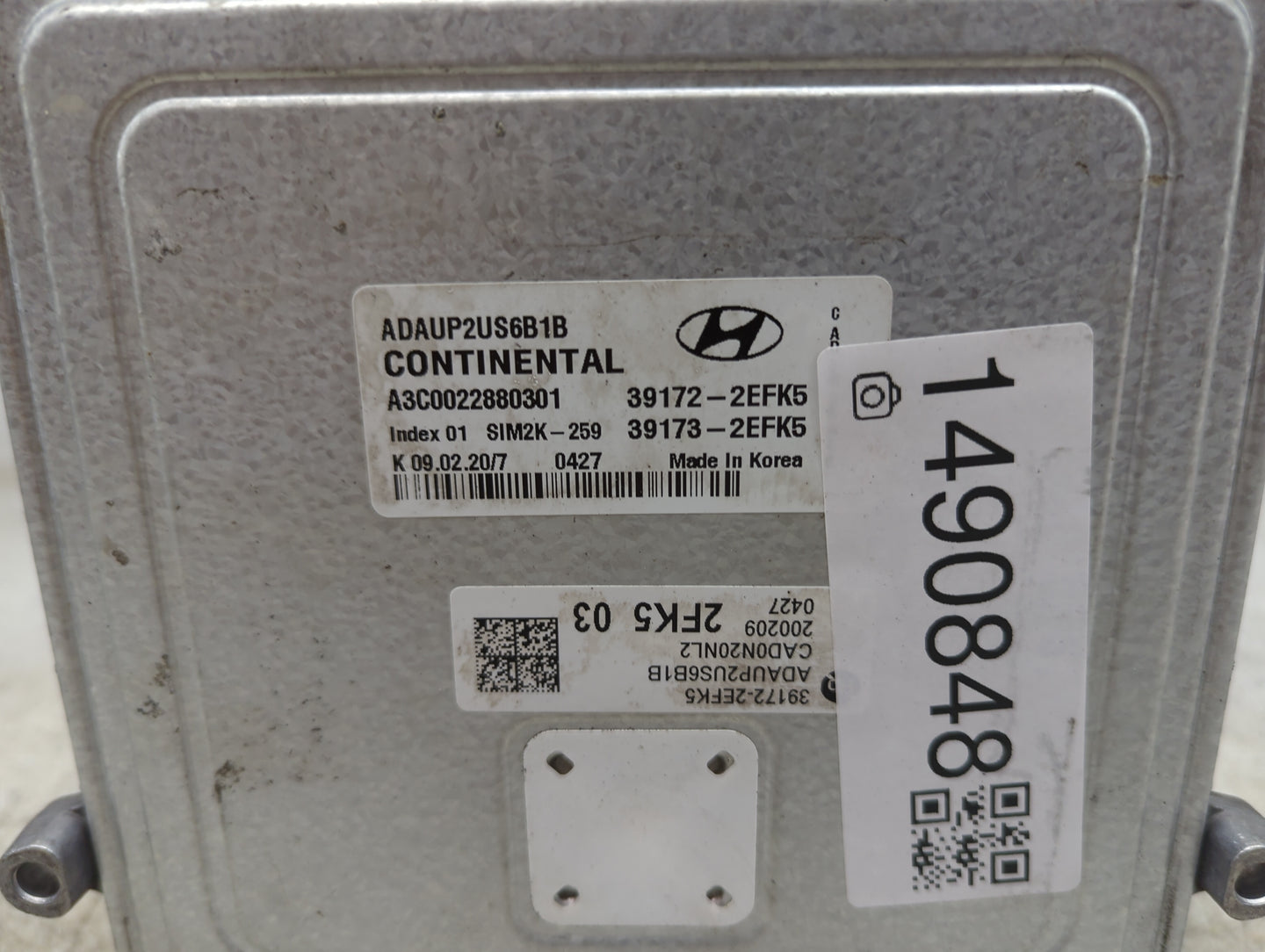 2020 Hyundai Elantra PCM Engine Control Computer ECU ECM PCU OEM P/N:39172-2EFK5 39173-2EFK5, ADAUP2US6B1B, A3C0022880301 Fi