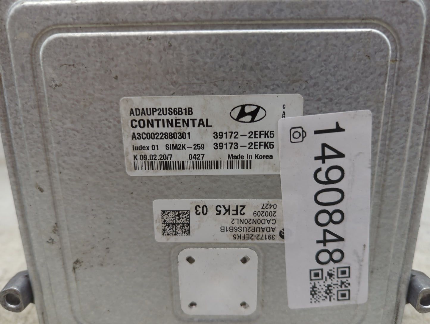 2020 Hyundai Elantra PCM Engine Control Computer ECU ECM PCU OEM P/N:39172-2EFK5 39173-2EFK5, ADAUP2US6B1B, A3C0022880301 Fi