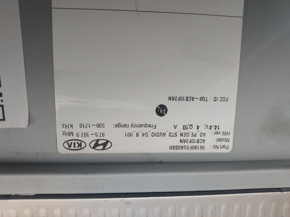 2019-2020 Hyundai Elantra Radio AM FM Cd Player Receiver Replacement P/N:96180F2UA05SH AC810F2AN Fits Fits 2019 2020 OEM Use