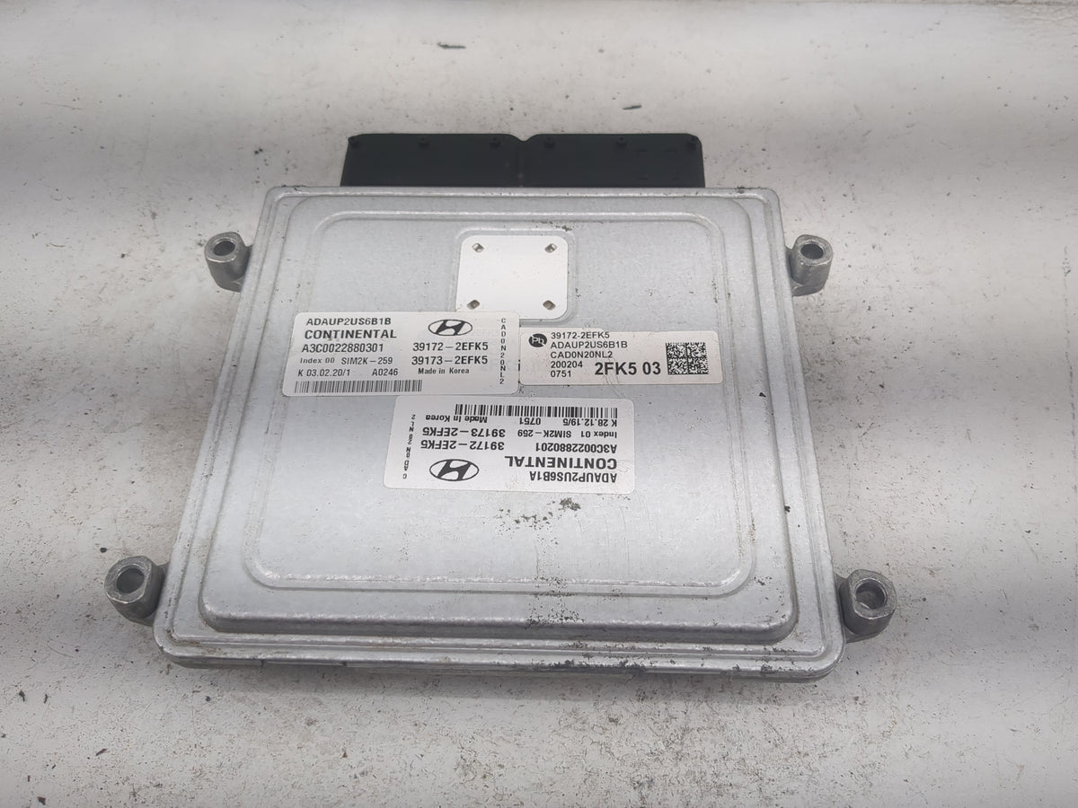 2020 Hyundai Elantra PCM Engine Control Computer ECU ECM PCU OEM P/N:39172-2EFK5 39173-2EFK5, ADAUP2US6B1B, A3C0022880301 OE