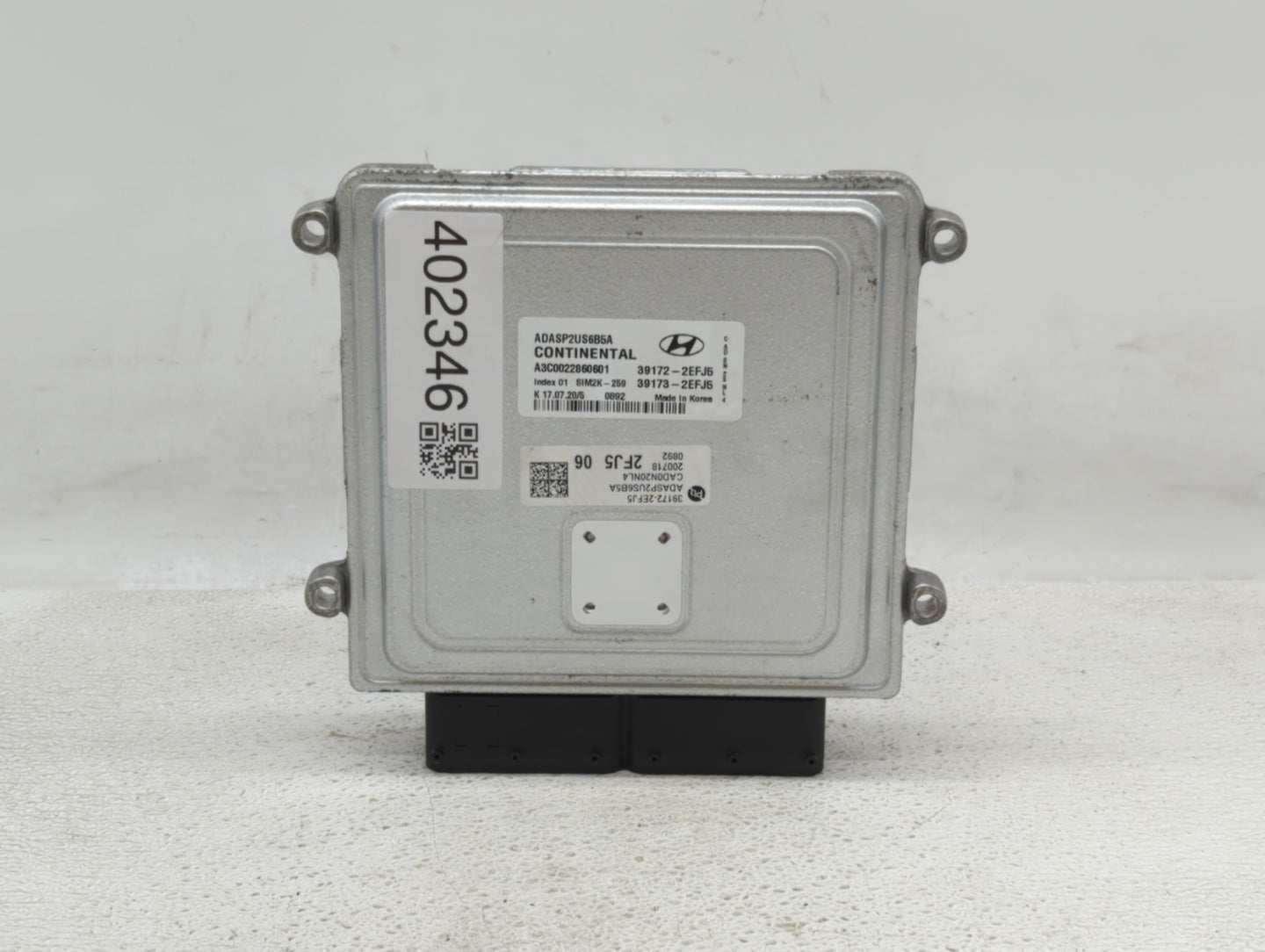 2020 Hyundai Elantra PCM Engine Control Computer ECU ECM PCU OEM P/N:39172-2EFJ5 39172-2EFK5, 39173-2EFK5 Fits OEM Used Auto
