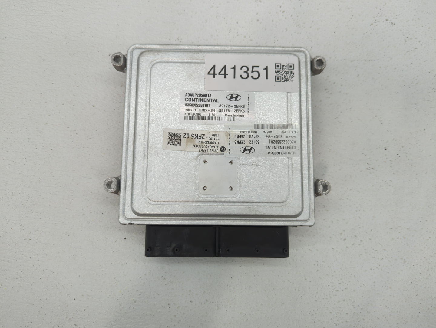 2020 Hyundai Elantra PCM Engine Control Computer ECU ECM PCU OEM P/N:39172-2EFJ5 39172-2EFK5, 39173-2EFK5 Fits OEM Used Auto