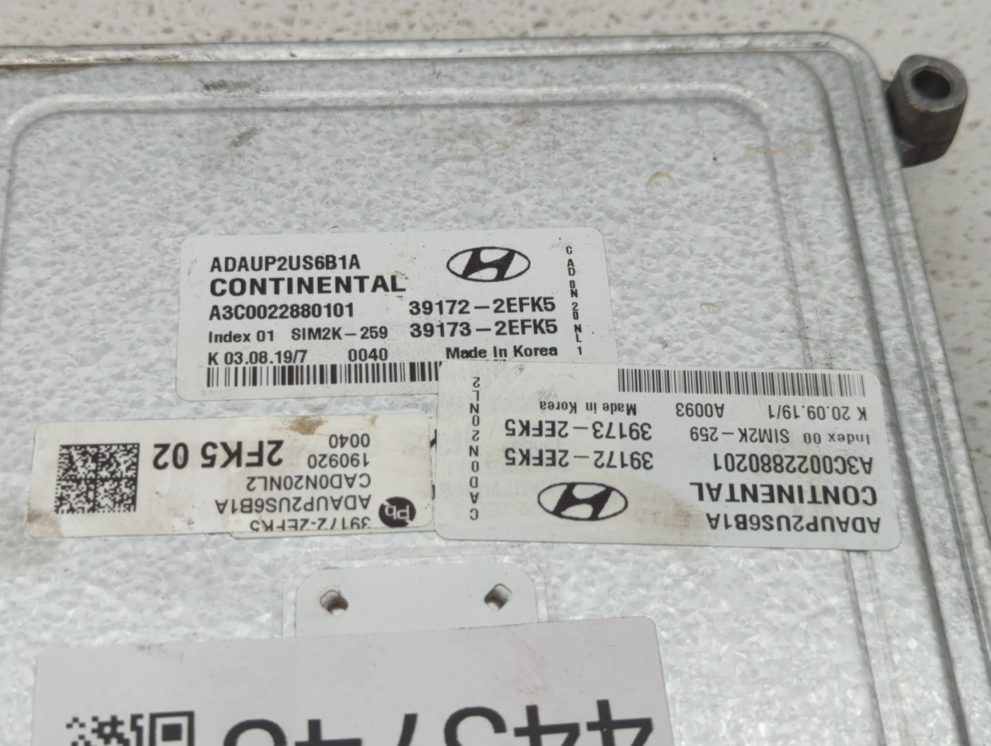 2020 Hyundai Elantra PCM Engine Control Computer ECU ECM PCU OEM P/N:39173-2EFK5 39172-2EFK5, 39173-2EFJ5, 39172-2EFJ5 Fits 