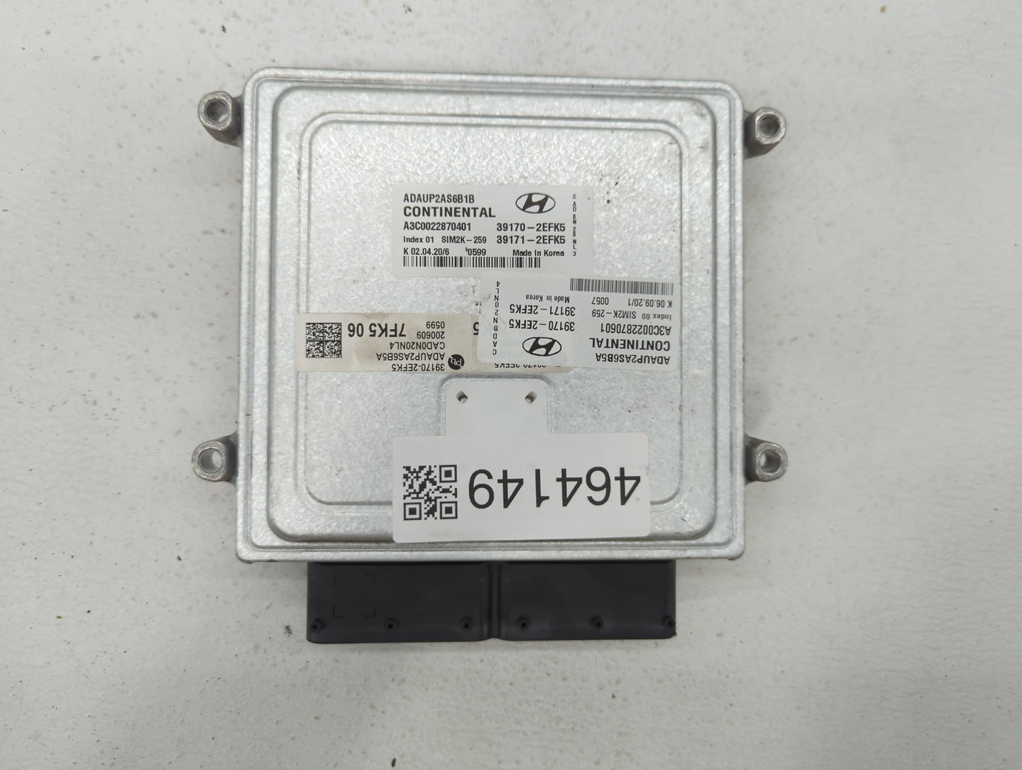 2020 Hyundai Elantra PCM Engine Control Computer ECU ECM PCU OEM P/N:39173-2EFK5 39172-2EFK5, 39173-2EFJ5, 39172-2EFJ5 Fits 