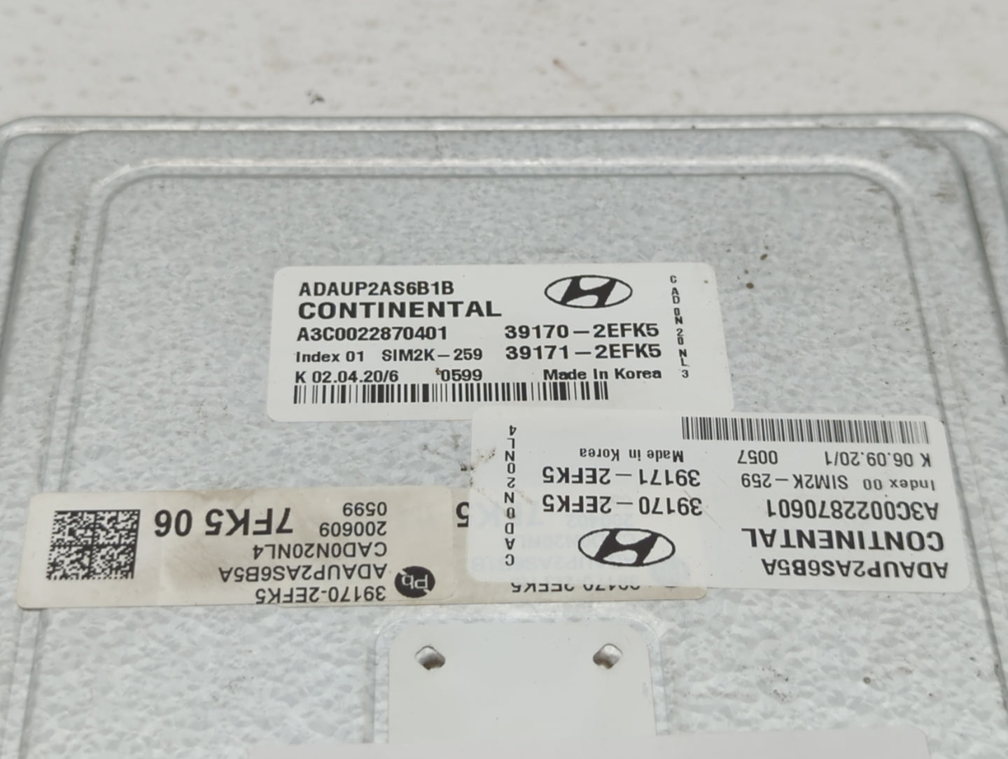 2020 Hyundai Elantra PCM Engine Control Computer ECU ECM PCU OEM P/N:39173-2EFK5 39172-2EFK5, 39173-2EFJ5, 39172-2EFJ5 Fits 