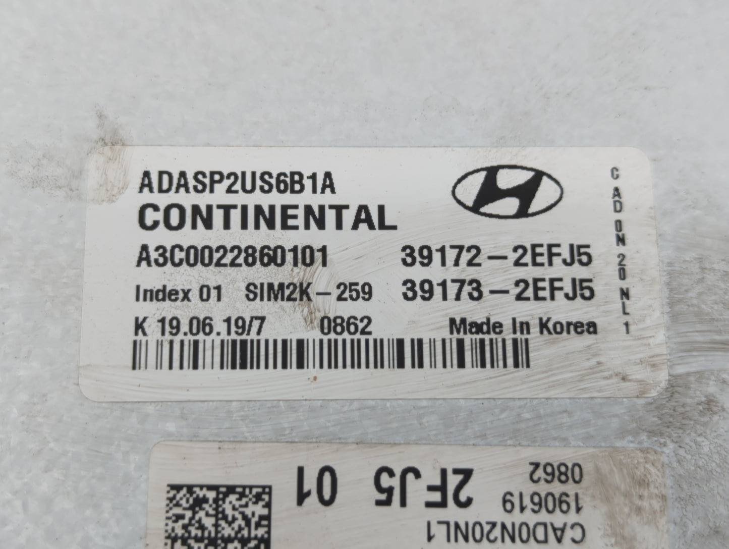 2020 Hyundai Elantra PCM Engine Control Computer ECU ECM PCU OEM P/N:39173-2EFJ5 39172-2EFJ5, 39172-2EFK5, 39173-2EFK5 Fits 
