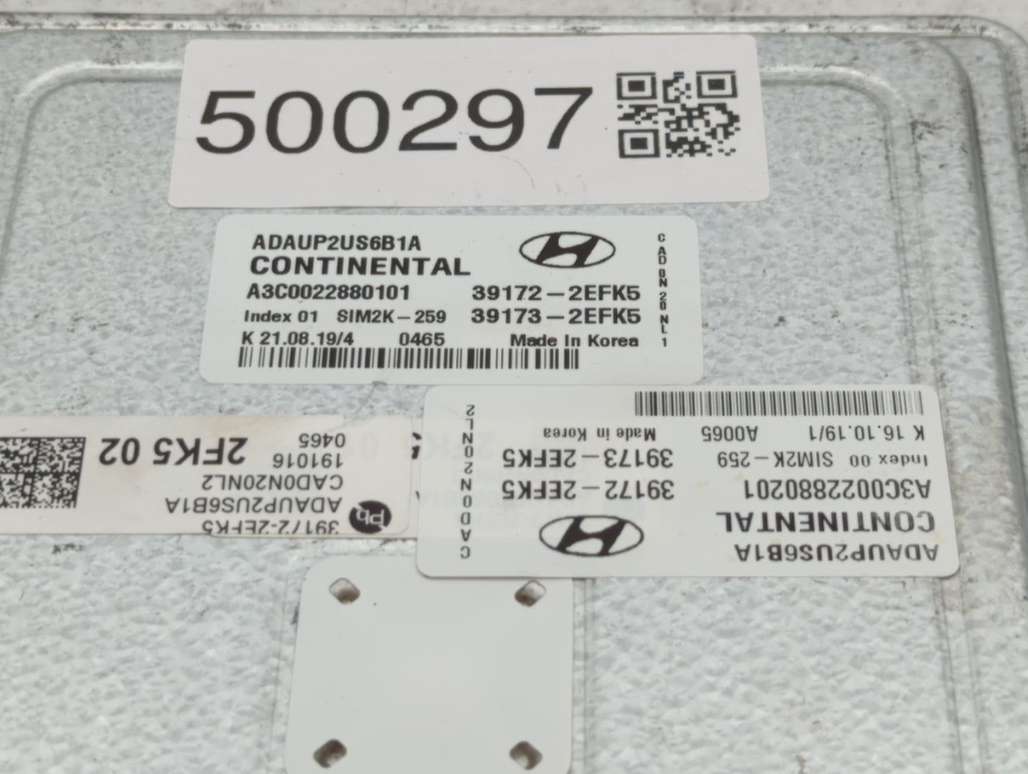 2020 Hyundai Elantra PCM Engine Control Computer ECU ECM PCU OEM P/N:39173-2EFK5 39172-2EFK5, 39173-2EFJ5, 39172-2EFJ5 Fits 
