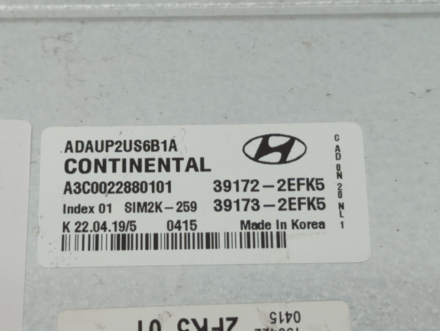2020 Hyundai Elantra PCM Engine Control Computer ECU ECM PCU OEM P/N:39173-2EFK5 39172-2EFK5, 39173-2EFJ5, 39172-2EFJ5 Fits 