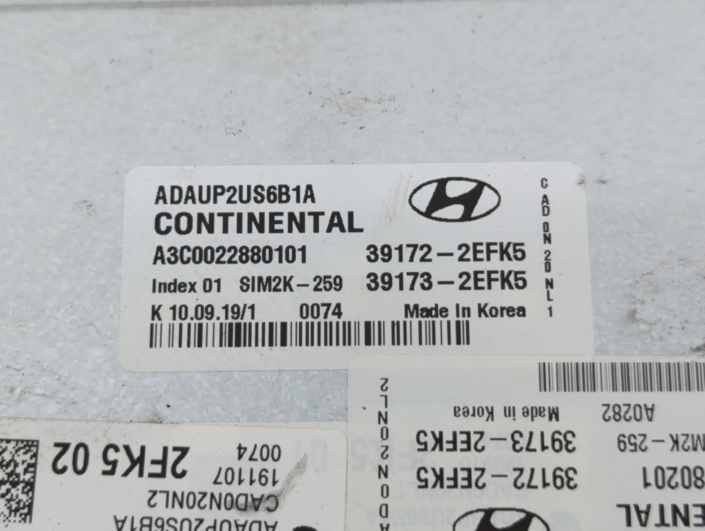 2020 Hyundai Elantra PCM Engine Control Computer ECU ECM PCU OEM P/N:39172-2EFK5 39173-2EFK5 Fits OEM Used Auto Parts - Oemu