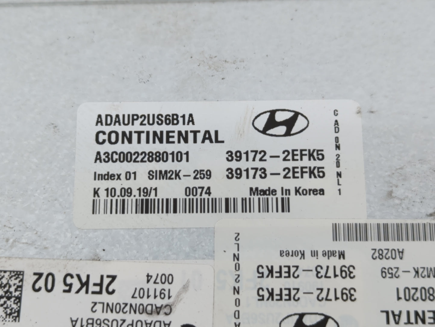 2020 Hyundai Elantra PCM Engine Control Computer ECU ECM PCU OEM P/N:39172-2EFK5 39173-2EFK5 Fits OEM Used Auto Parts - Oemu