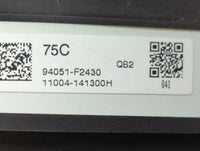 2019-2020 Hyundai Elantra Instrument Cluster Speedometer Gauges P/N:94051-F2430 Fits Fits 2019 2020 OEM Used Auto Parts - Oe