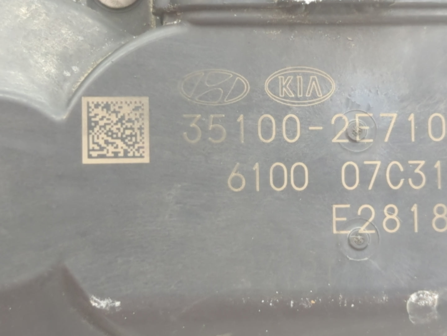 2011-2020 Hyundai Elantra Throttle Body P/N:6100 07C31 35100-2E710 Fits OEM Used Auto Parts - Oemusedautoparts1.com