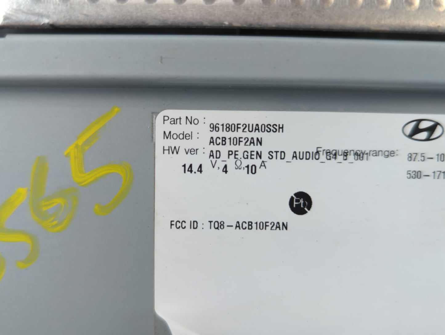 2018-2020 Hyundai Elantra Radio AM FM Cd Player Receiver Replacement P/N:TQ8-ACB10F2AN 96180F2UA0SSH Fits Fits 2018 2019 202