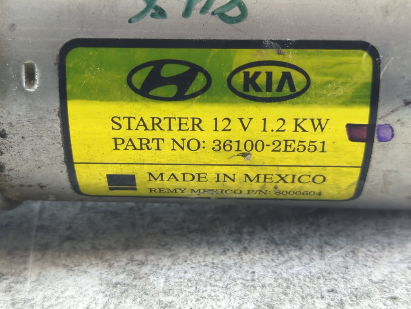 2014-2020 Hyundai Elantra Car Starter Motor Solenoid OEM P/N:36100-2E551 M000TA0073ZC Fits Fits 2014 2015 2016 2017 2018 201