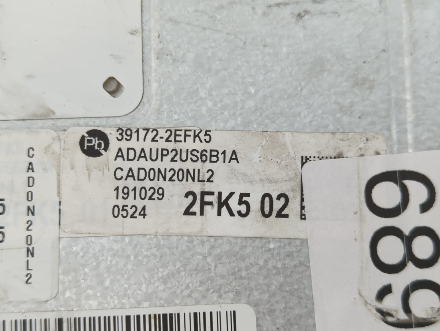 2020 Hyundai Elantra PCM Engine Control Computer ECU ECM PCU OEM P/N:39172-2EFK5 39173-2EFK5 Fits OEM Used Auto Parts - Oemu
