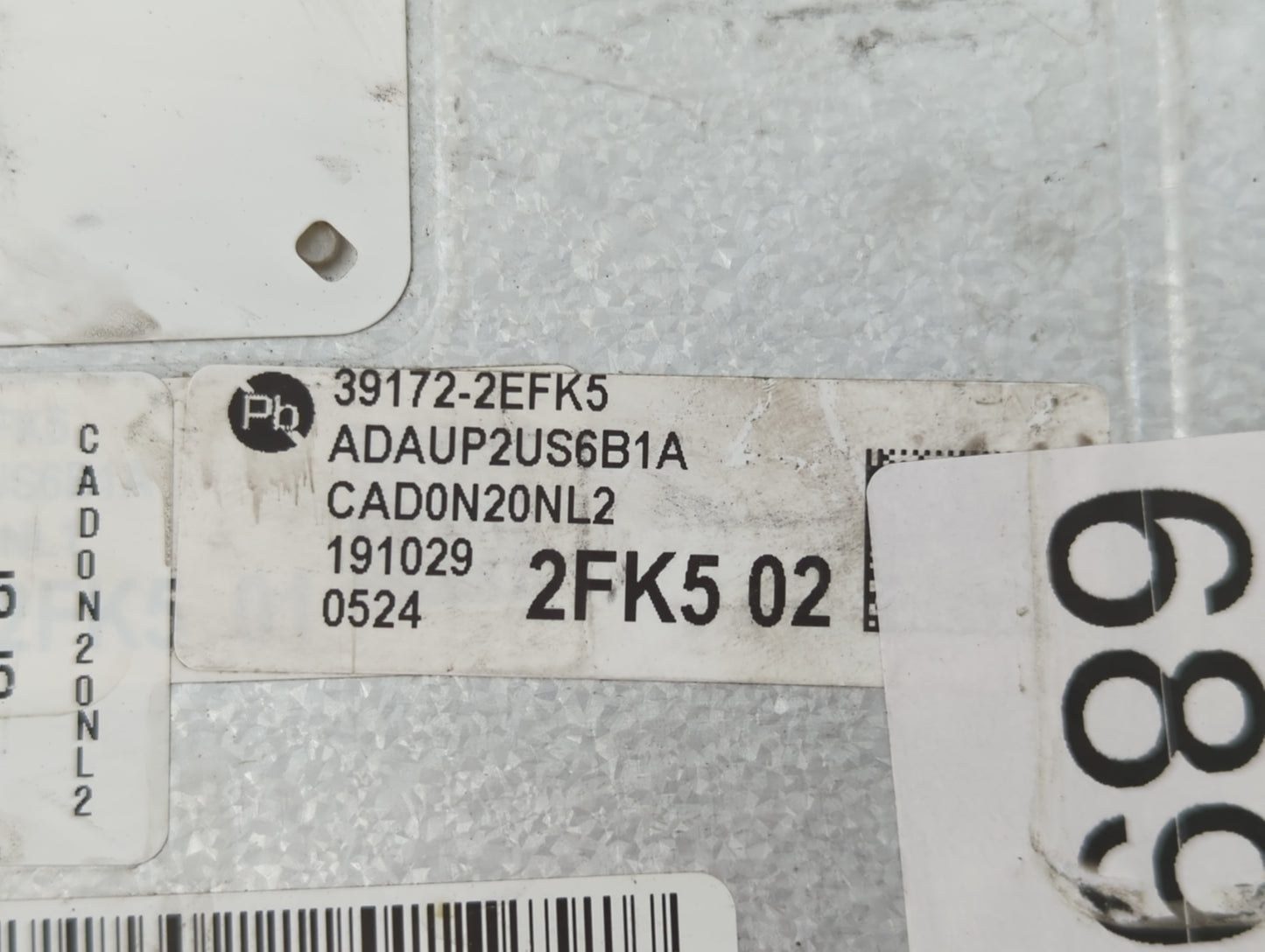 2020 Hyundai Elantra PCM Engine Control Computer ECU ECM PCU OEM P/N:39172-2EFK5 39173-2EFK5 Fits OEM Used Auto Parts - Oemu