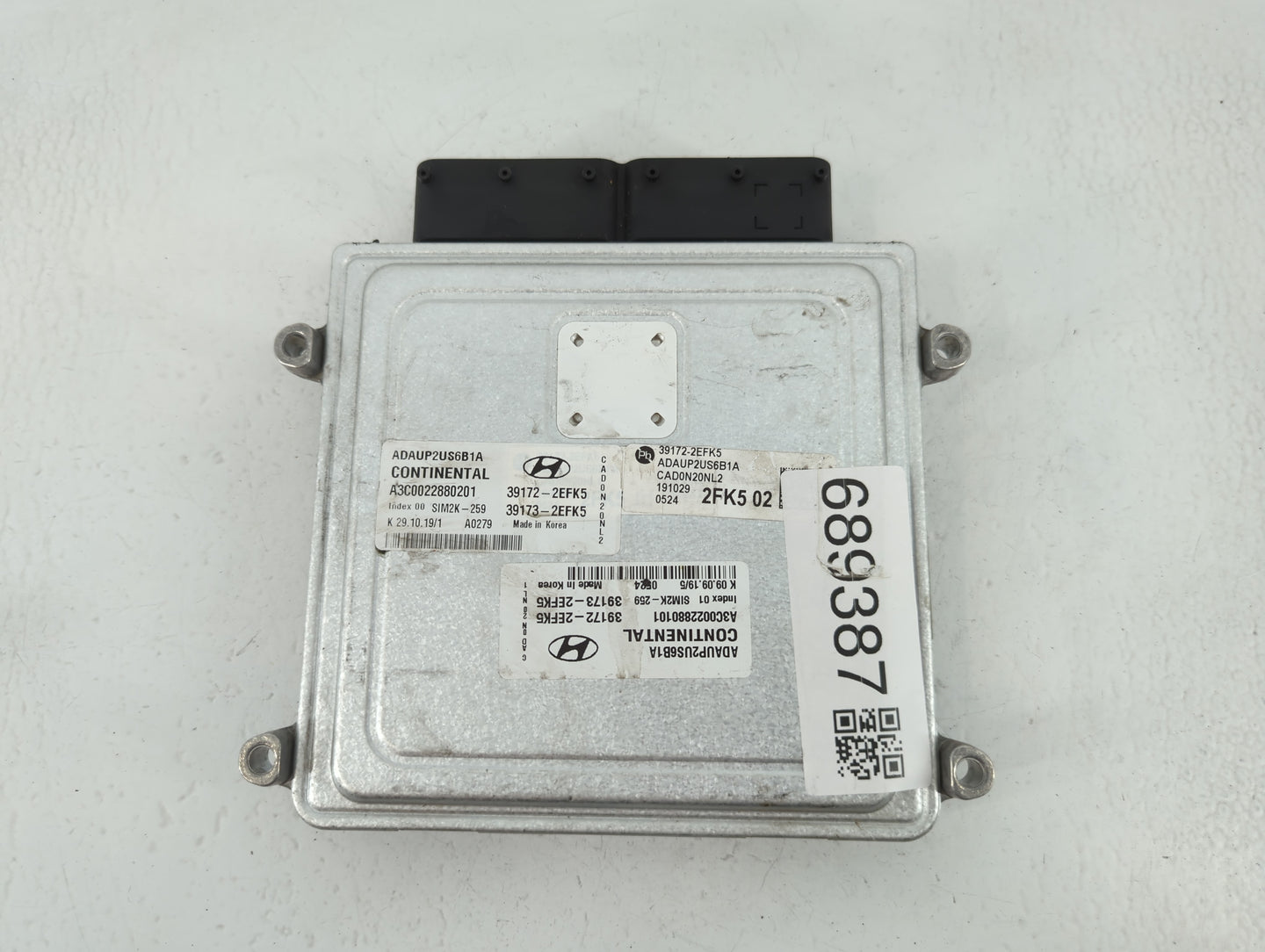 2020 Hyundai Elantra PCM Engine Control Computer ECU ECM PCU OEM P/N:39172-2EFK5 39173-2EFK5 Fits OEM Used Auto Parts - Oemu