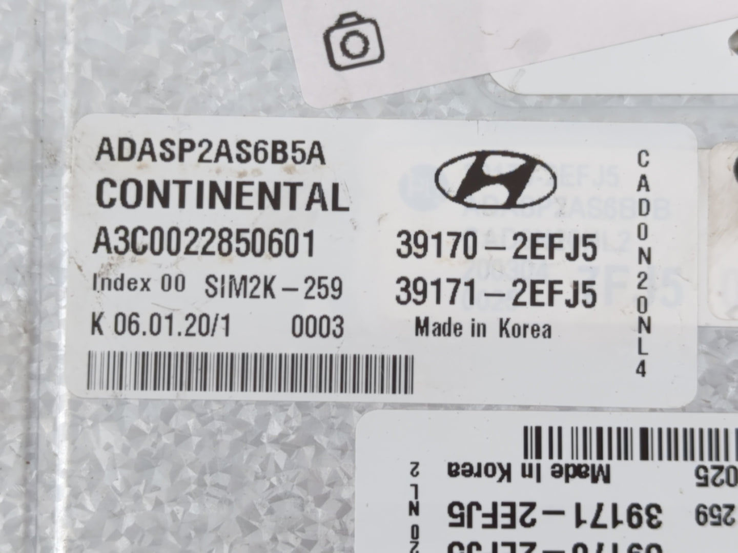 2020 Hyundai Elantra PCM Engine Control Computer ECU ECM PCU OEM P/N:39170-2EFJ5 Fits OEM Used Auto Parts - Oemusedautoparts
