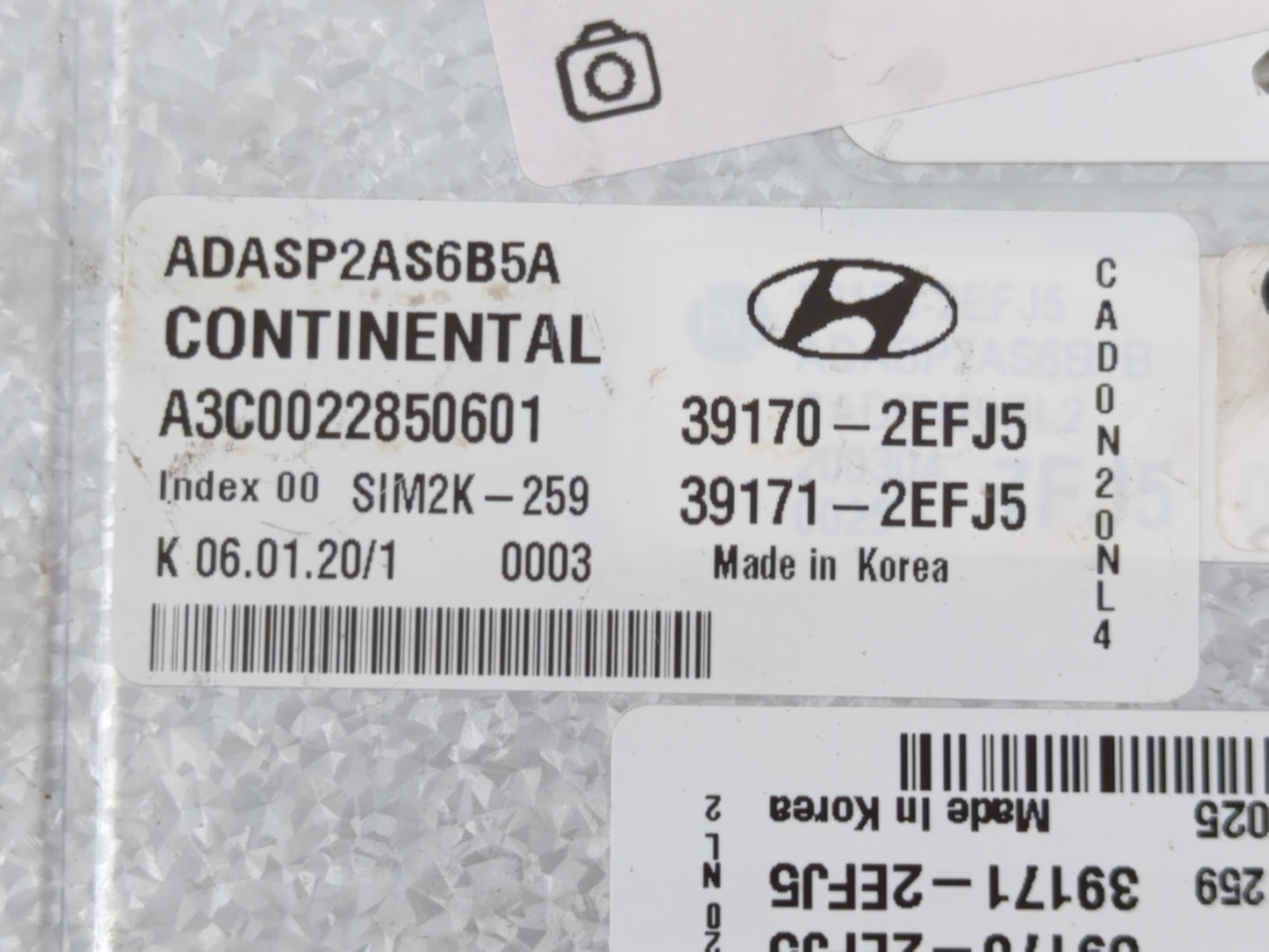 2020 Hyundai Elantra PCM Engine Control Computer ECU ECM PCU OEM P/N:39170-2EFJ5 Fits OEM Used Auto Parts - Oemusedautoparts
