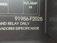 2019-2020 Hyundai Elantra Fusebox Fuse Box Panel Relay Module P/N:91956-F2025 Fits Fits 2019 2020 OEM Used Auto Parts - Oemu