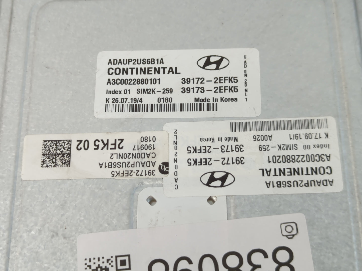 2020 Hyundai Elantra PCM Engine Control Computer ECU ECM PCU OEM P/N:39172-2EFK5 Fits OEM Used Auto Parts - Oemusedautoparts