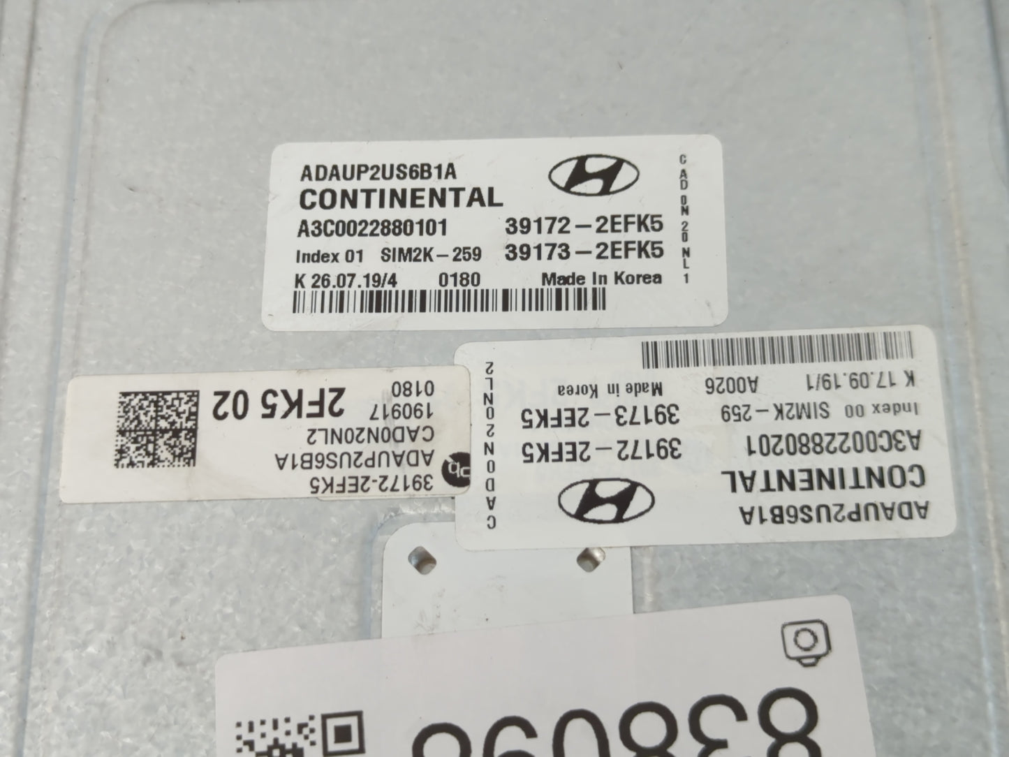 2020 Hyundai Elantra PCM Engine Control Computer ECU ECM PCU OEM P/N:39172-2EFK5 Fits OEM Used Auto Parts - Oemusedautoparts