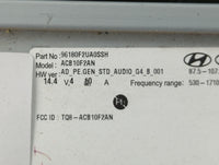 2019-2020 Hyundai Elantra Radio AM FM Cd Player Receiver Replacement P/N:96180F2UA0SSH Fits Fits 2019 2020 OEM Used Auto Par