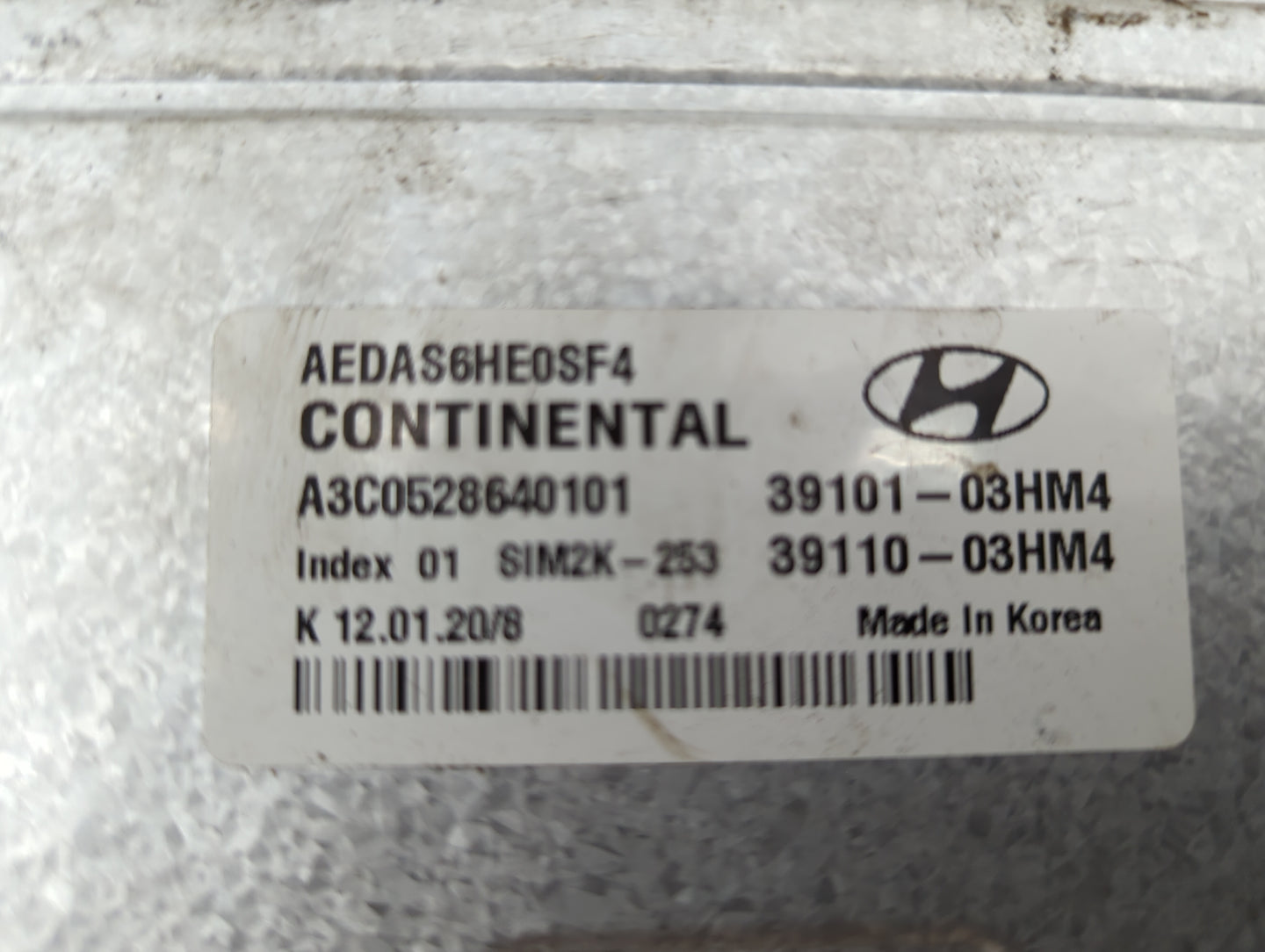 2017-2020 Hyundai Ioniq PCM Engine Control Computer ECU ECM PCU OEM P/N:AEDAS6HE0SF4 A3C0528640101 Fits Fits 2017 2018 2019 
