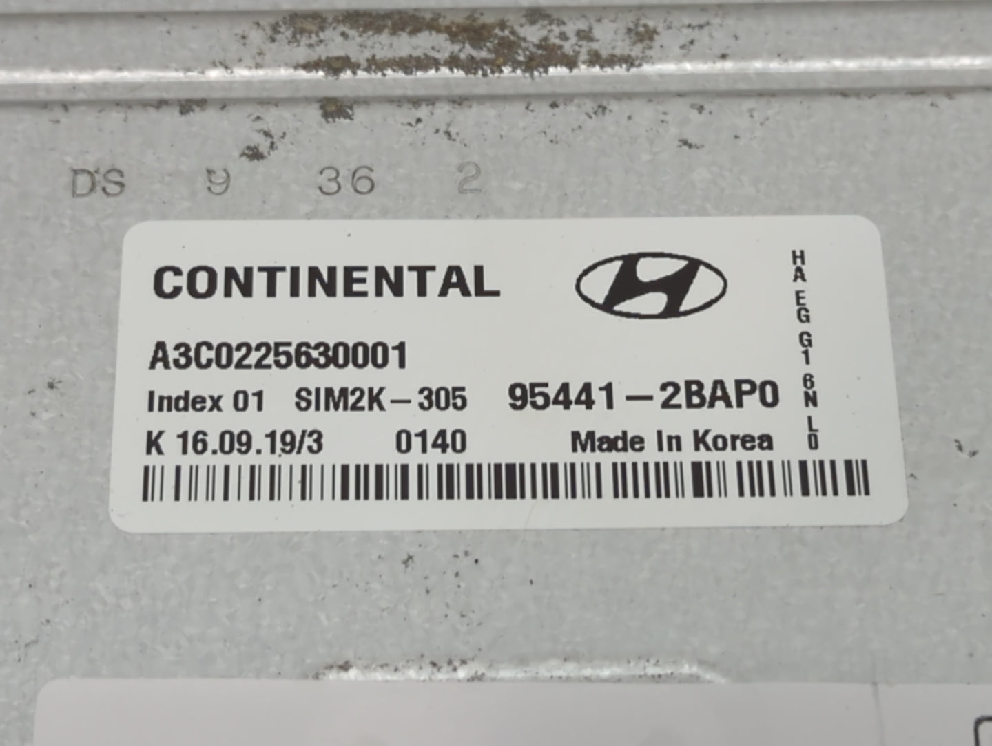 2017-2020 Hyundai Ioniq PCM Engine Control Computer ECU ECM PCU OEM P/N:95441-2BAP0 A3C0225630001 Fits Fits 2017 2018 2019 2