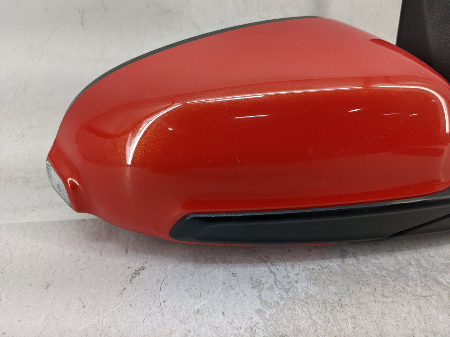 2018-2021 Hyundai Kona Passenger Right Side View Manual Door Mirror Red - Oemusedautoparts1.com