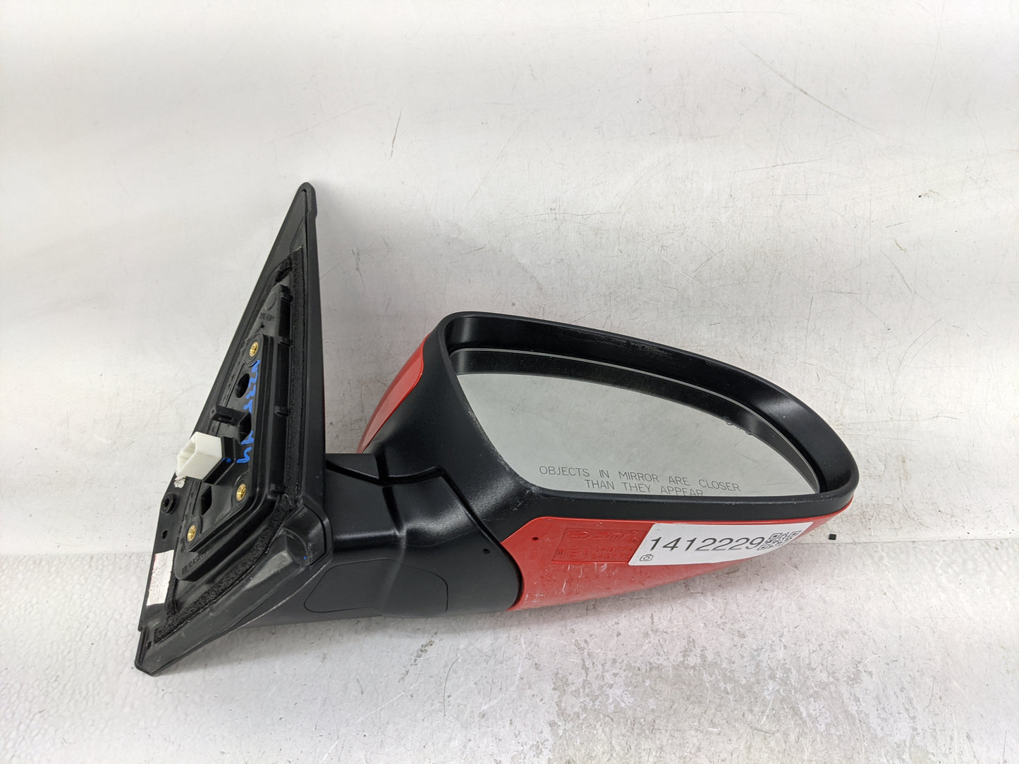 2018-2021 Hyundai Kona Passenger Right Side View Manual Door Mirror Red - Oemusedautoparts1.com