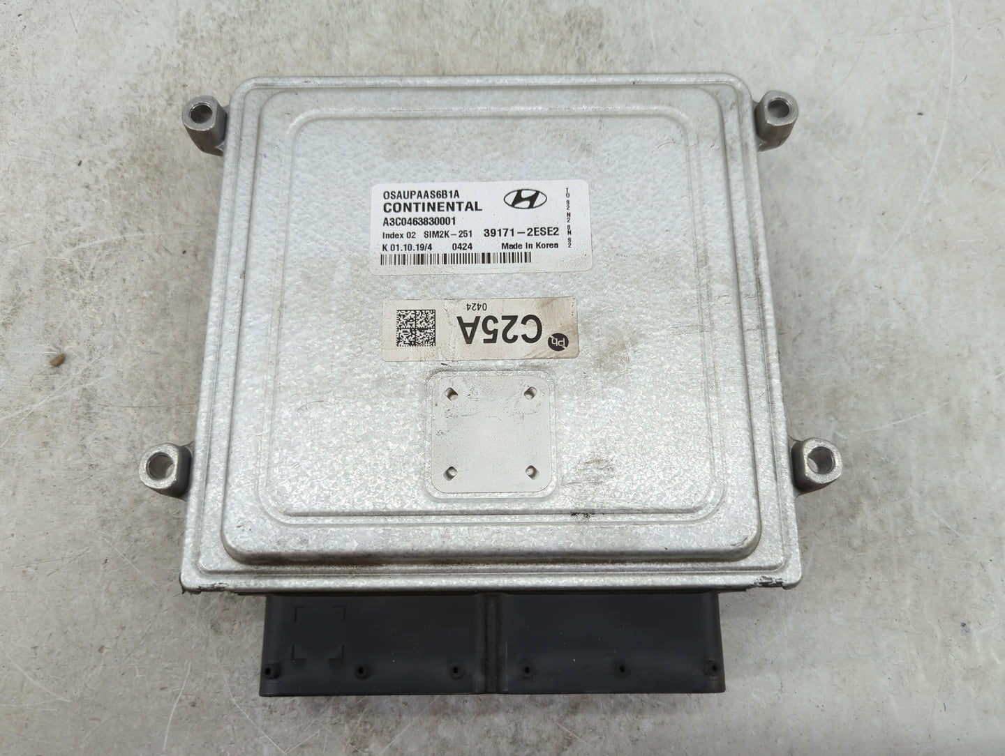 2018-2021 Hyundai Kona PCM Engine Control Computer ECU ECM PCU OEM P/N:39171-2ESE2 OSAUPAAS6B1A Fits Fits 2018 2019 2020 202
