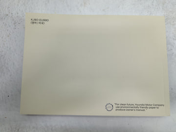 2020 Hyundai Kona Owners Manual Book Guide P/N:KJ9O-EU99D OEM Used Auto Parts