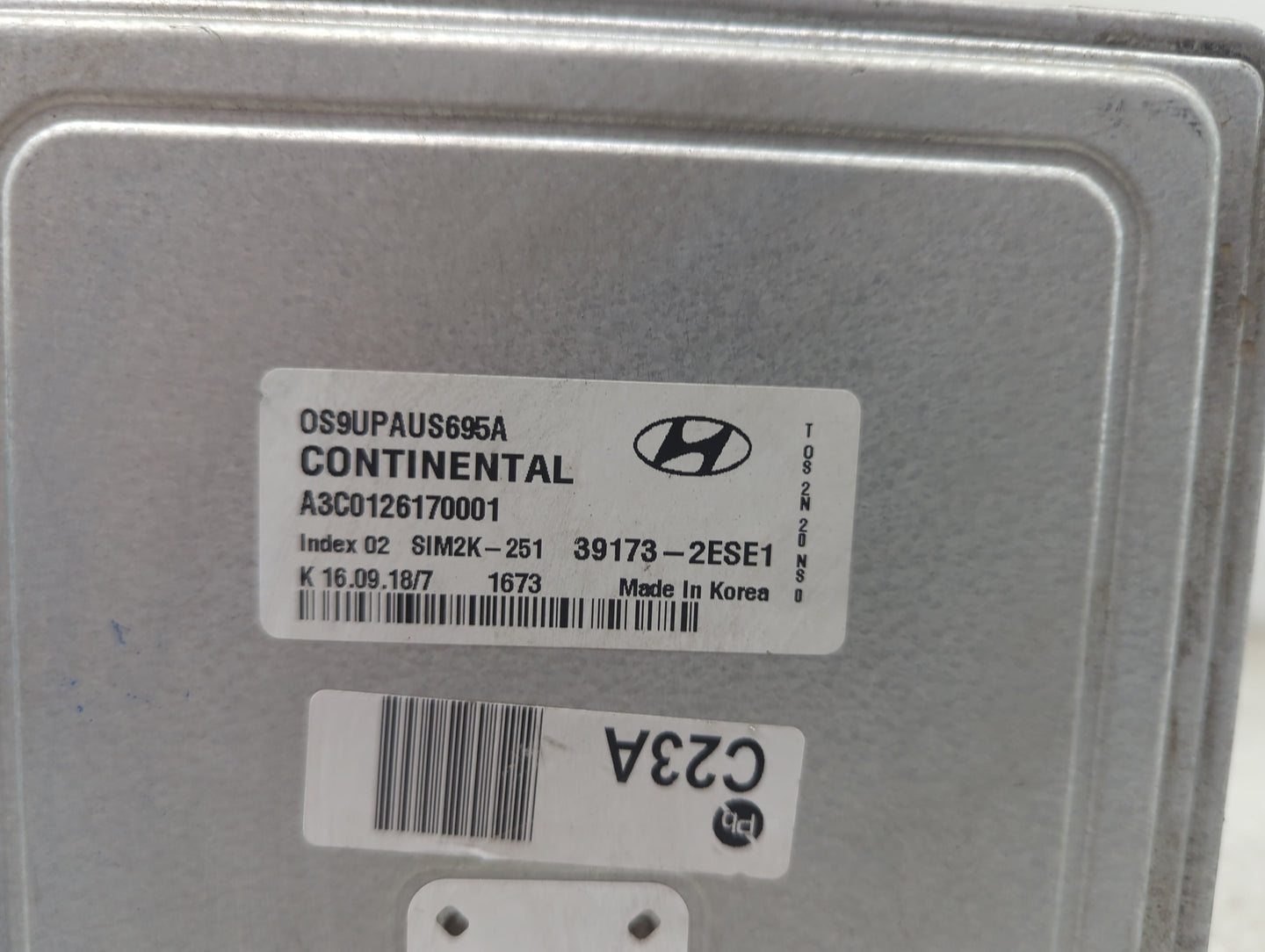 2018-2021 Hyundai Kona PCM Engine Control Computer ECU ECM PCU OEM P/N:A3C0126170001 39173-2ESE1 Fits Fits 2018 2019 2020 20