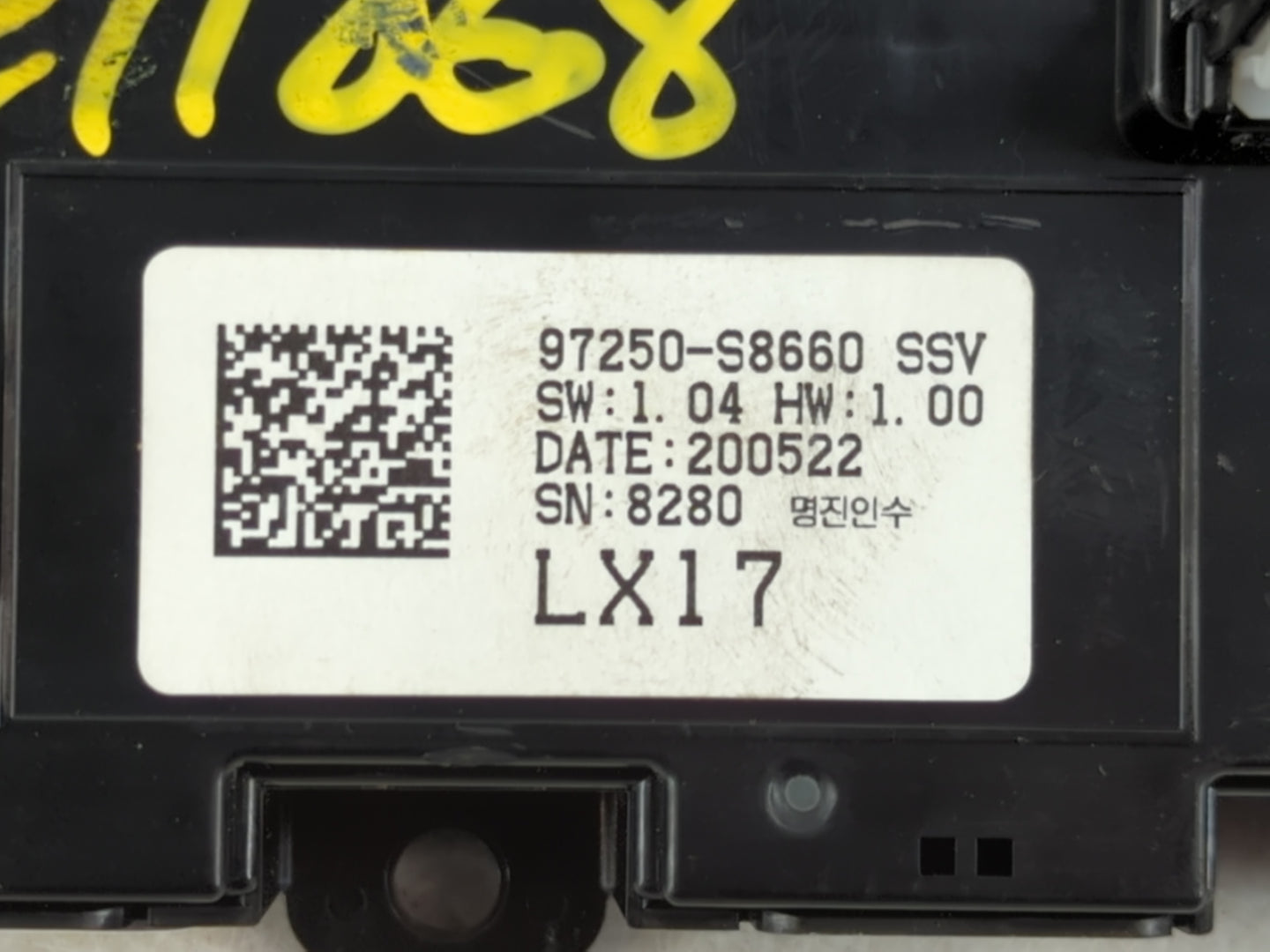 2020-2022 Hyundai Palisade Climate Control Module Temperature AC/Heater Replacement P/N:97250-S8660 Fits Fits 2020 2021 2022