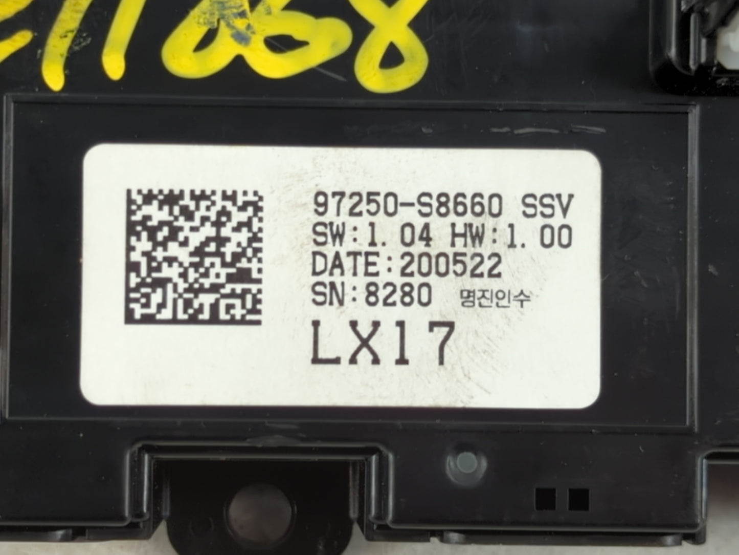 2020-2022 Hyundai Palisade Climate Control Module Temperature AC/Heater Replacement P/N:97250-S8660 Fits Fits 2020 2021 2022