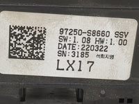 2020-2022 Hyundai Palisade Climate Control Module Temperature AC/Heater Replacement P/N:97250-S8660 Fits Fits 2020 2021 2022