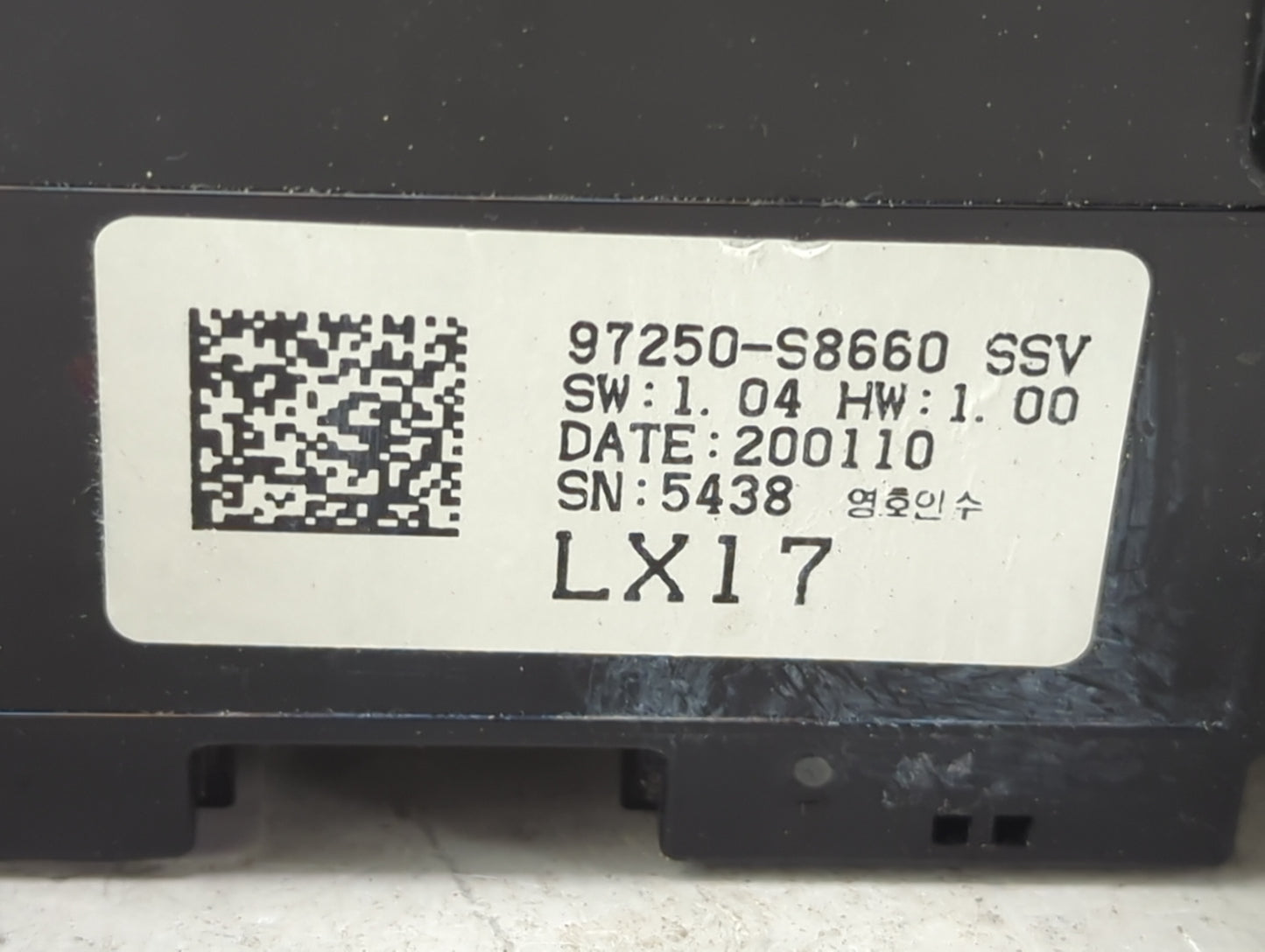 2020-2022 Hyundai Palisade Climate Control Module Temperature AC/Heater Replacement P/N:97250-S8660 Fits Fits 2020 2021 2022