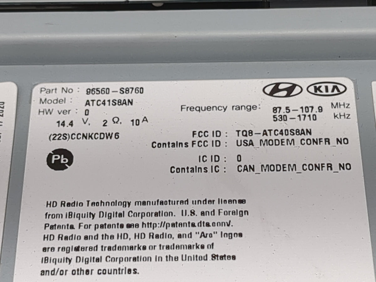 2020 Hyundai Palisade Information Radio Display Screen 1479459 - Oemusedautoparts1.com