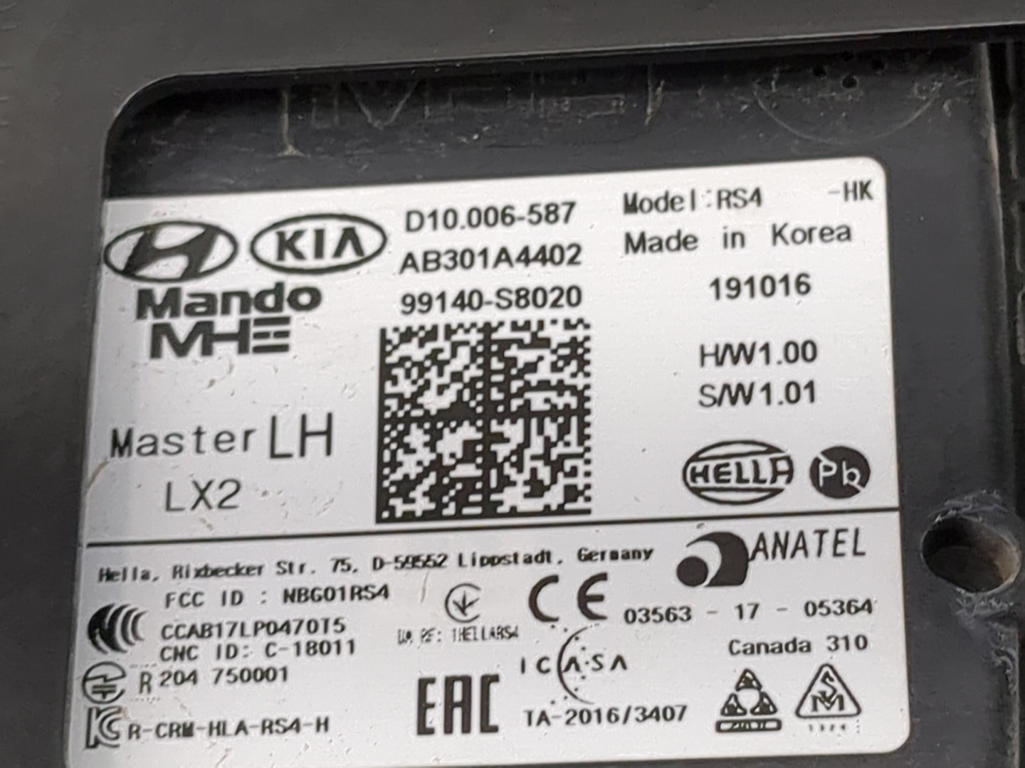 2020 Hyundai Palisade Driver Assist Control Module - Oemusedautoparts1.com