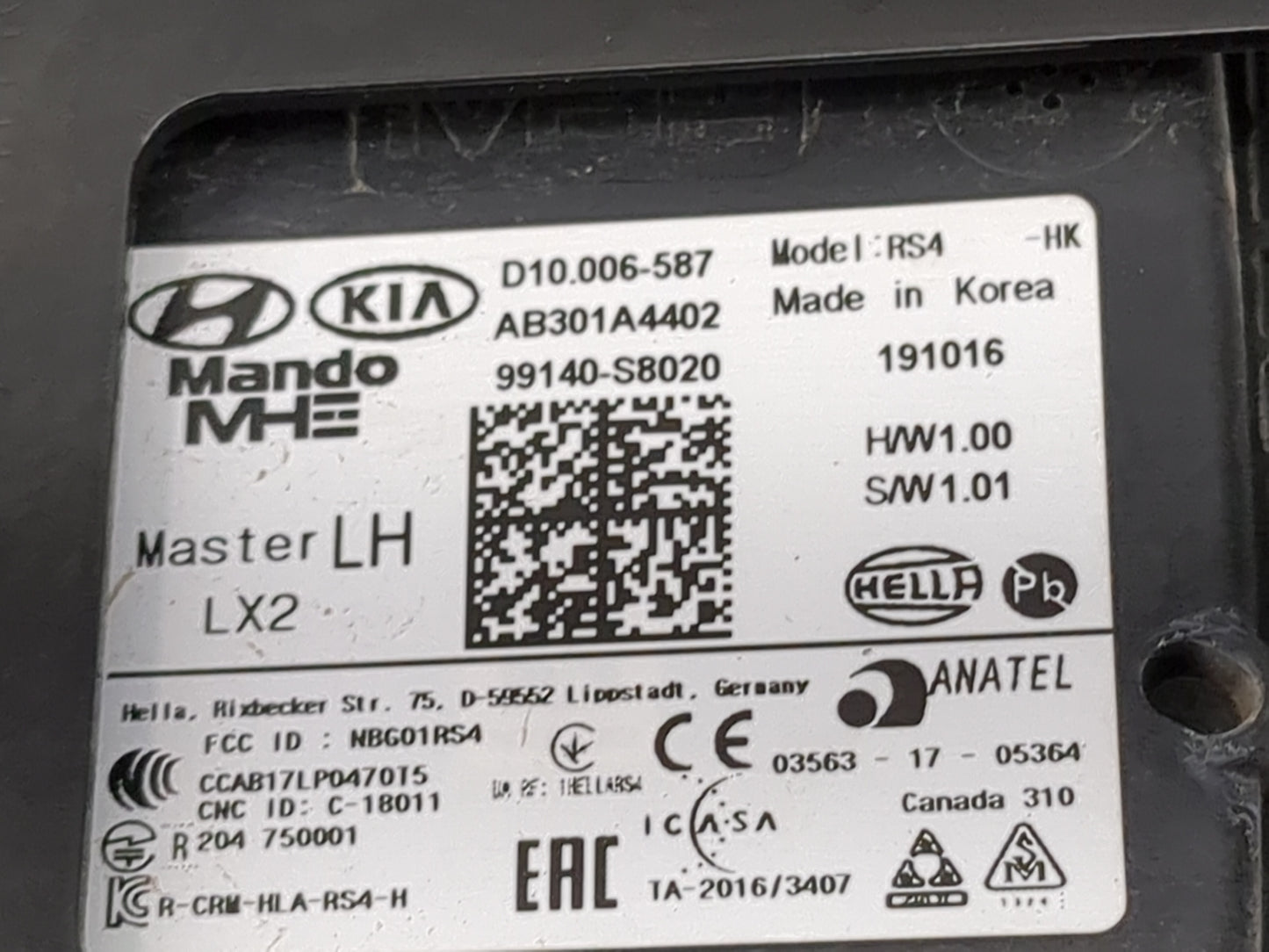 2020 Hyundai Palisade Driver Assist Control Module - Oemusedautoparts1.com