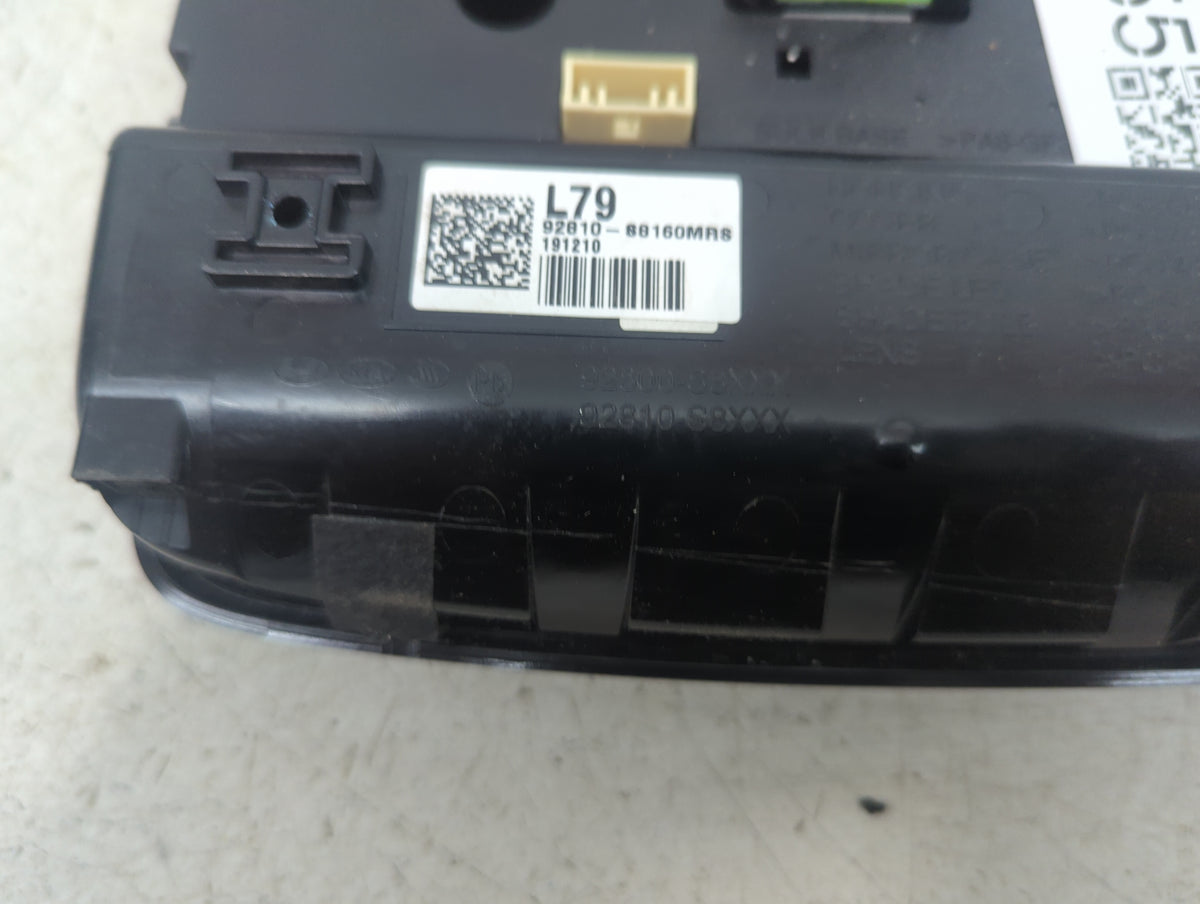 2020-2022 Hyundai Palisade Overhead Console W/rear Climate Control Beige - Oemusedautoparts1.com