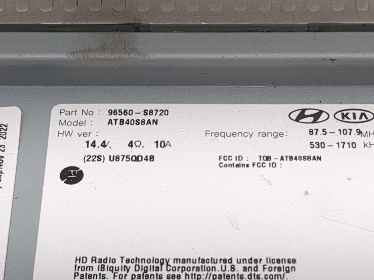 2020 Hyundai Palisade Information Radio Display Screen 1505571 - Oemusedautoparts1.com