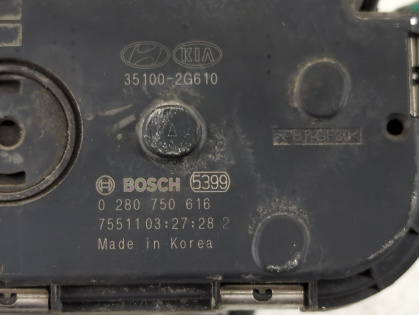 2019-2020 Hyundai Santa Fe Throttle Body P/N:0 280 750 616 35100-2G610 Fits Fits 2015 2016 2017 2018 2019 2020 2021 OEM Used