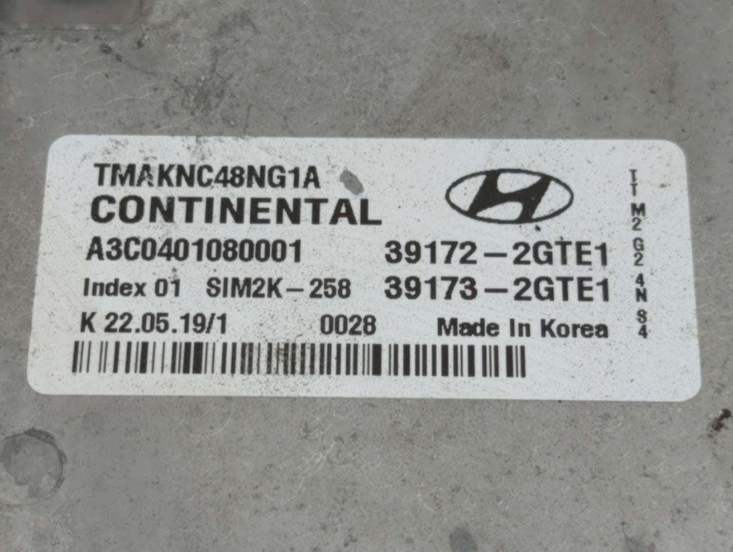 2020 Hyundai Santa Fe PCM Engine Control Computer ECU ECM PCU OEM P/N:39173-2GTE1 39172-2GTE1 Fits OEM Used Auto Parts - Oem