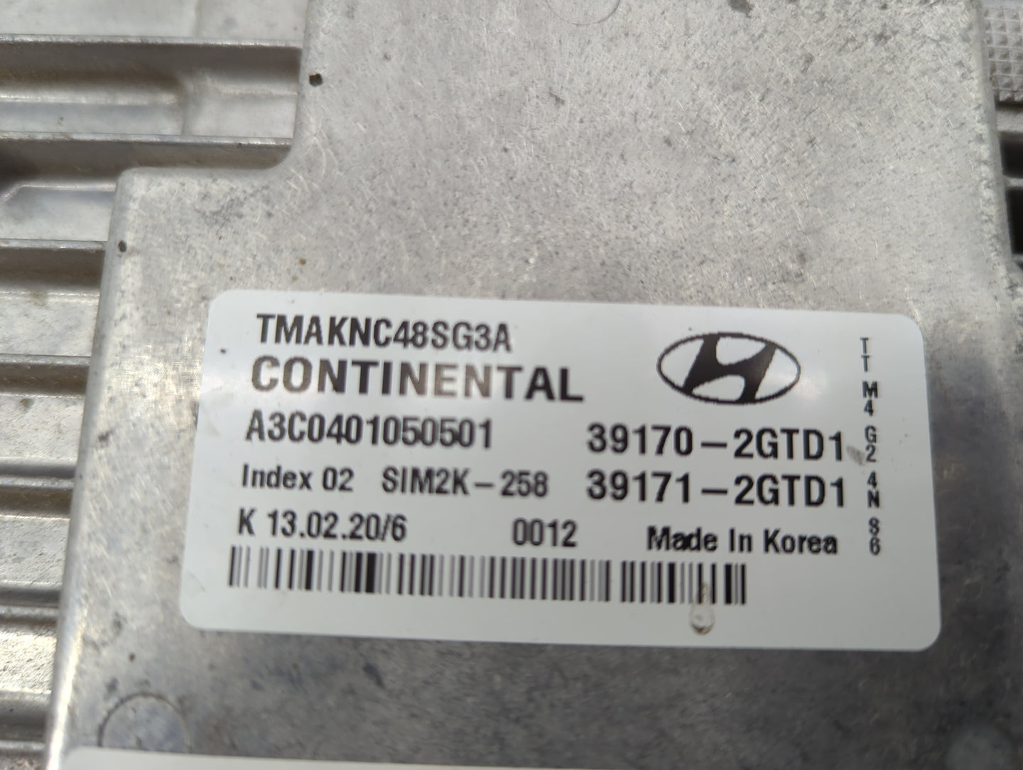 2020 Hyundai Santa Fe PCM Engine Control Computer ECU ECM PCU OEM P/N:TMAKNC48SG3A A3C0401050501, 39170-2GTD1, 39171-2GTD1 F