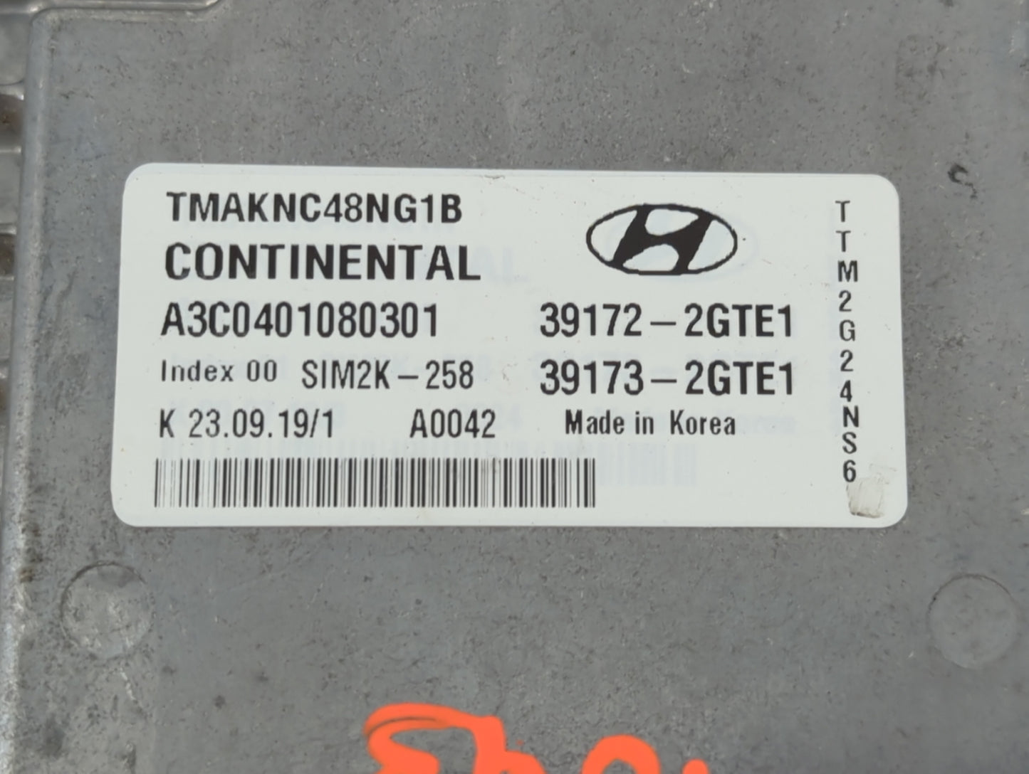 2020 Hyundai Santa Fe PCM Engine Control Computer ECU ECM PCU OEM P/N:39173-2GTE1 39172-2GTE1 Fits OEM Used Auto Parts - Oem