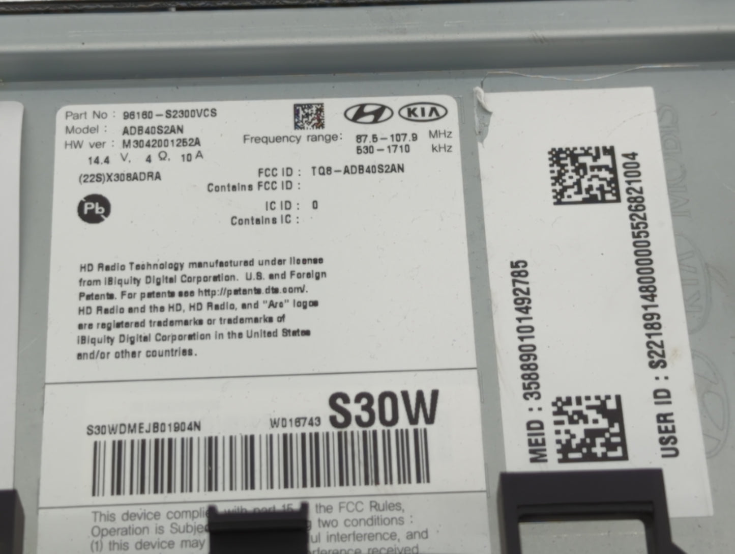 2019-2020 Hyundai Santa Fe Am Fm Cd Player Radio Receiver - Oemusedautoparts1.com
