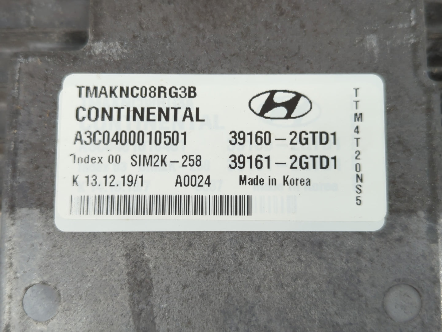 2020 Hyundai Santa Fe PCM Engine Control Computer ECU ECM PCU OEM P/N:39161-2GTD1 39160-2GTD1 Fits OEM Used Auto Parts - Oem
